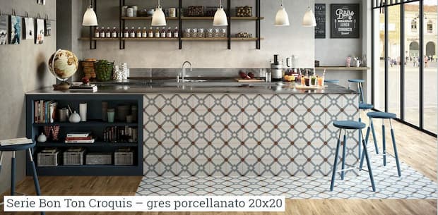 Piastrelle cementine, Iperceramica, serie Bon Ton Croquis